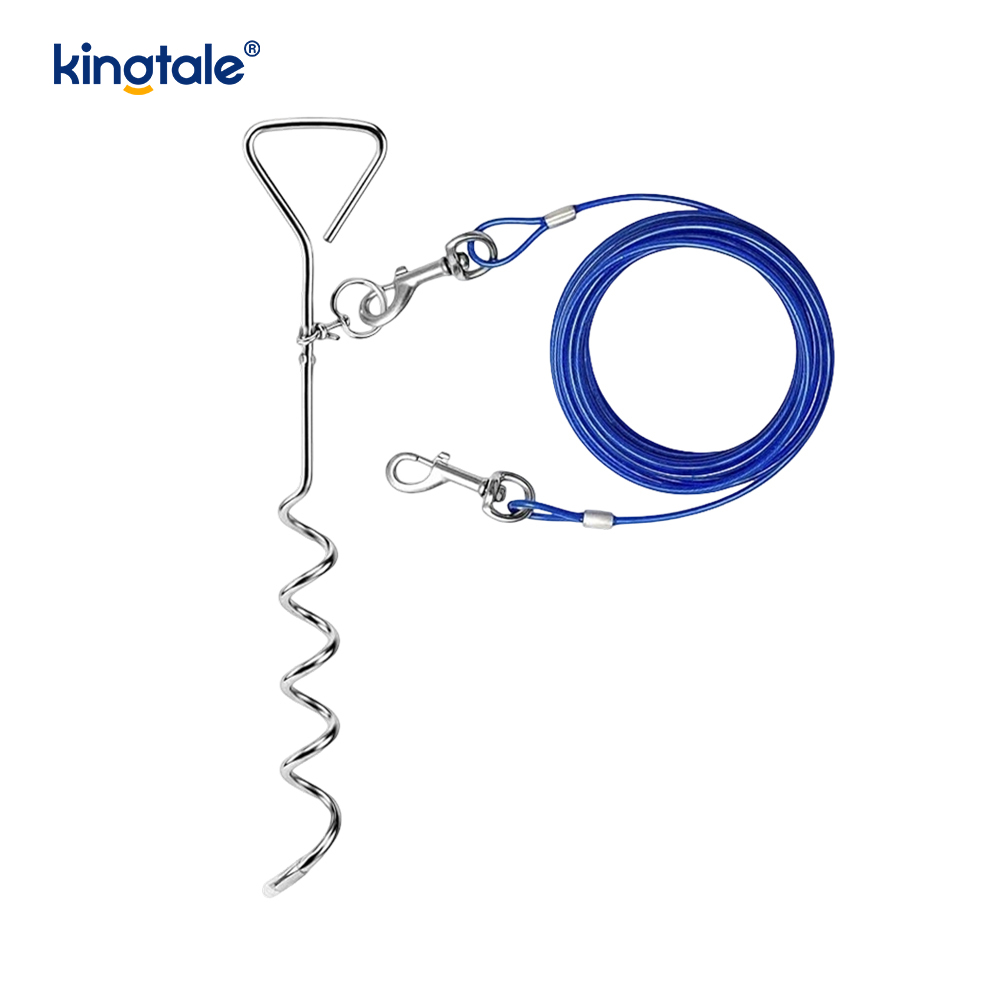Dog Tie Out Cable and Stake 30ft Outside Leash&Chain Dog Tie Out Cable and Stake 30ft Outside Leash&Chain
