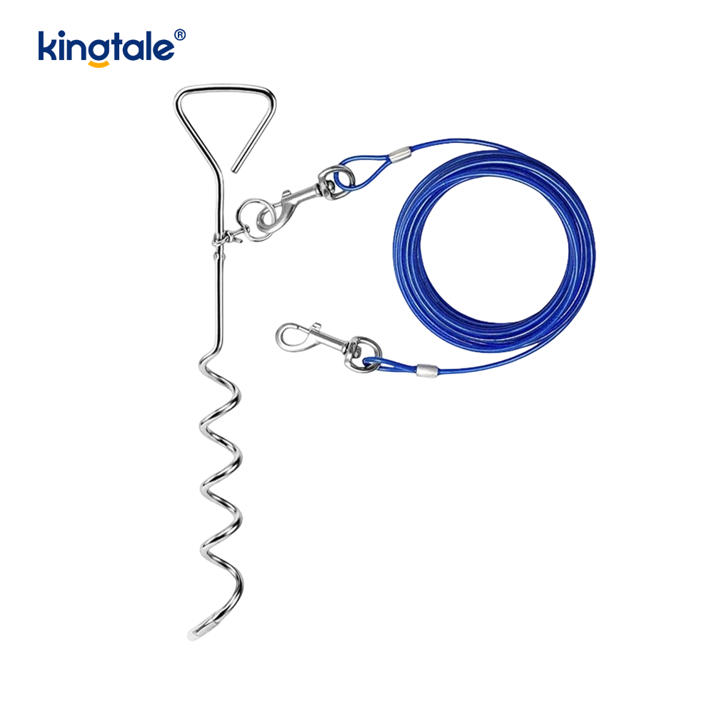 Dog Tie Out Cable and Stake 30ft Outside Leash&Chain Dog Tie Out Cable and Stake 30ft Outside Leash&Chain