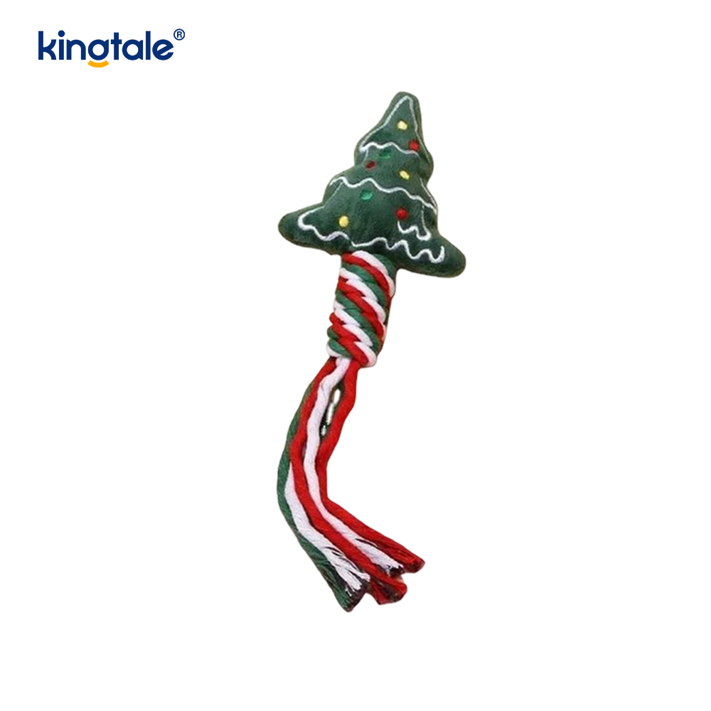 Christmas Plush Pet Toy with Cotton Rope Teether Christmas Plush Pet Toy with Cotton Rope Teether