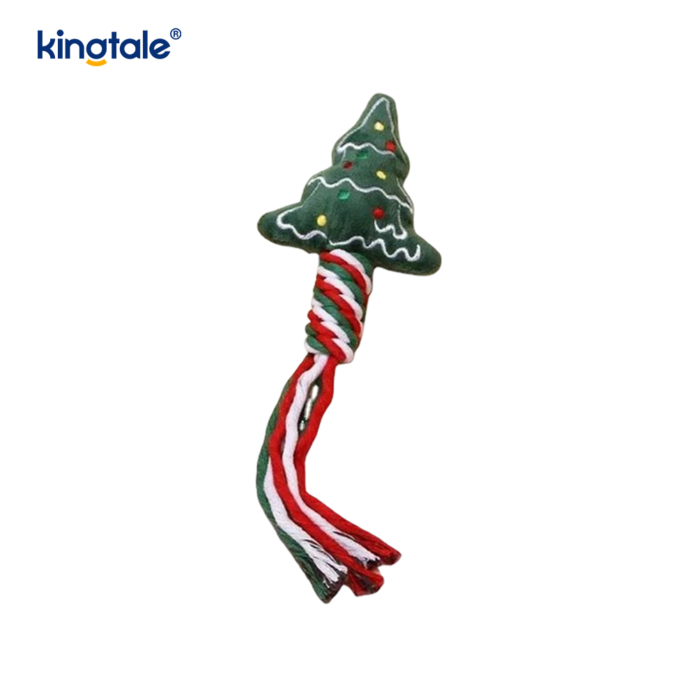 Christmas Plush Pet Toy with Cotton Rope Teether Christmas Plush Pet Toy with Cotton Rope Teether