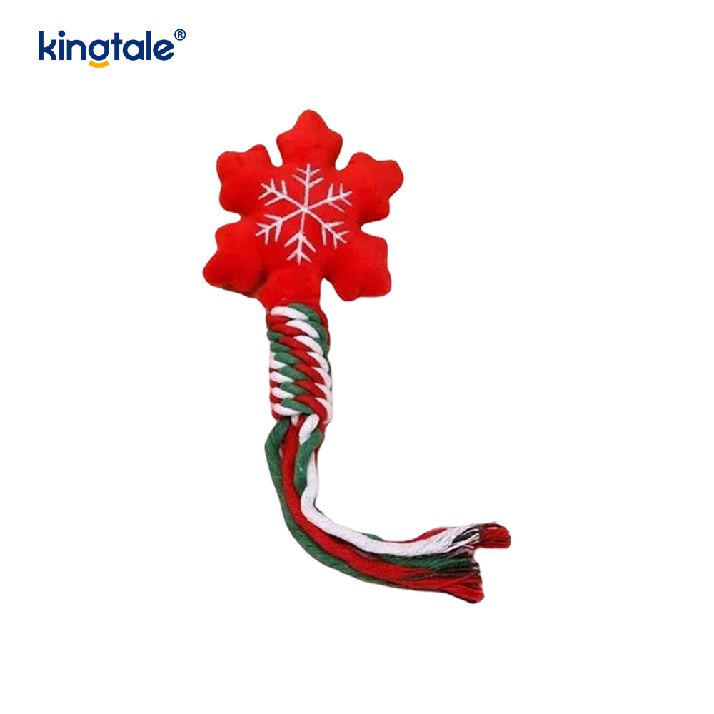 Christmas Plush Pet Toy with Cotton Rope Teether Christmas Plush Pet Toy with Cotton Rope Teether