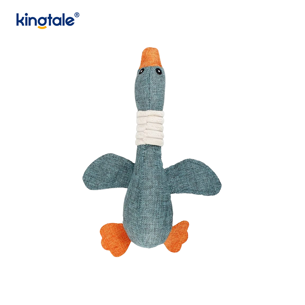 Goose-Shaped Squeaky Plush Pet Toy