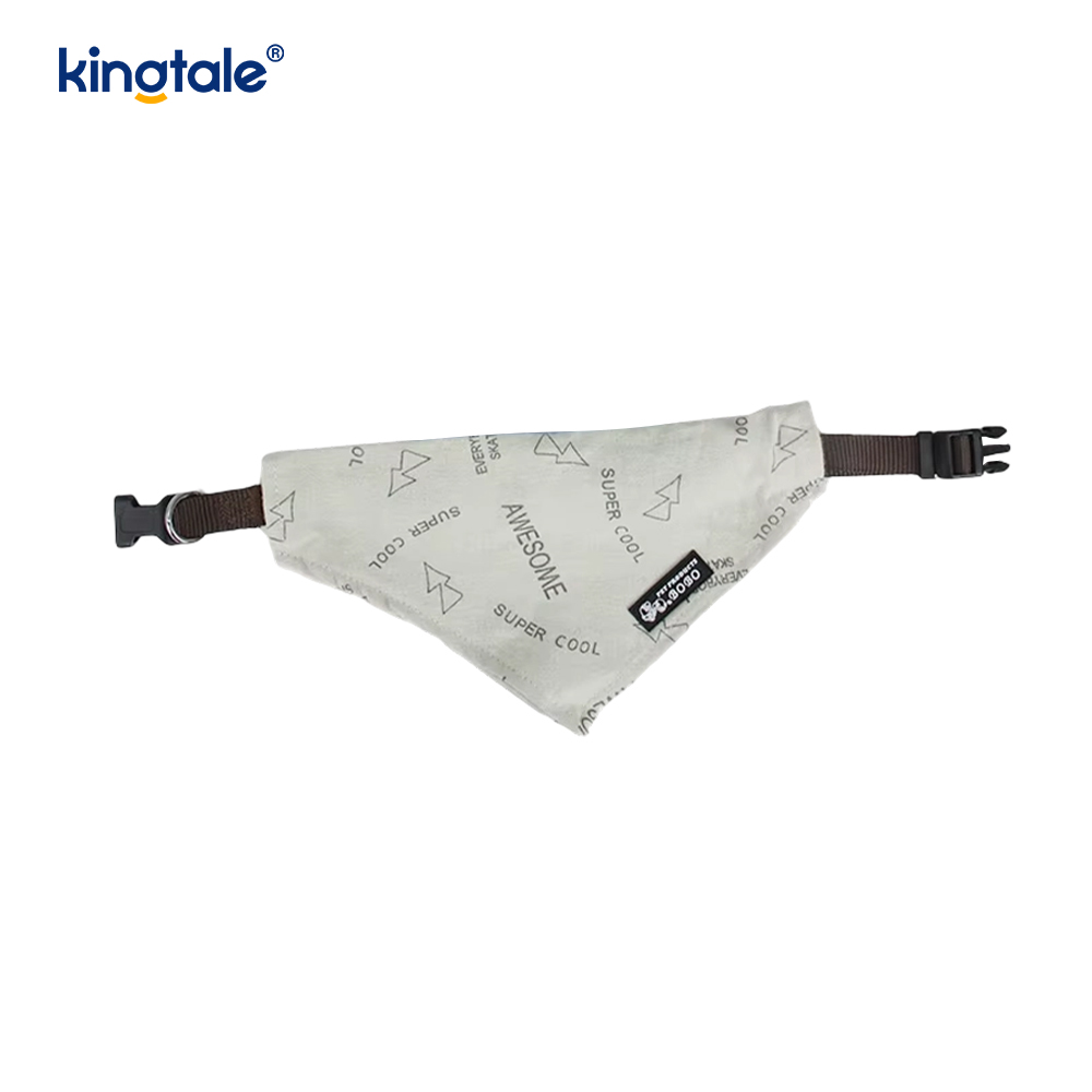 Dog Bandana Personalized Cotton Breathable Puppy Kerchief with Pet Collars 