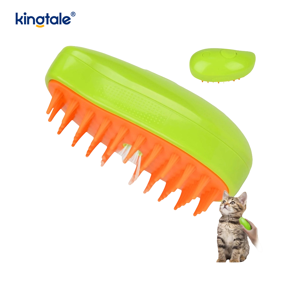 Cat Steam Brush 3 In 1 Steamy Pet Brush Silicone Massage Dog Hair Remover Comb