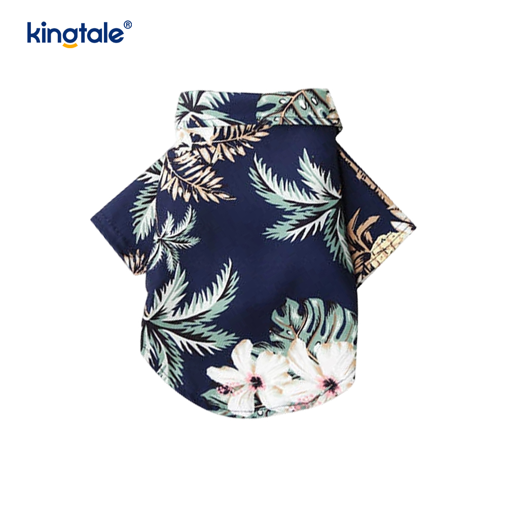 Hawaiian-Style Dog Shirt Breathable Summer Dog Clothing