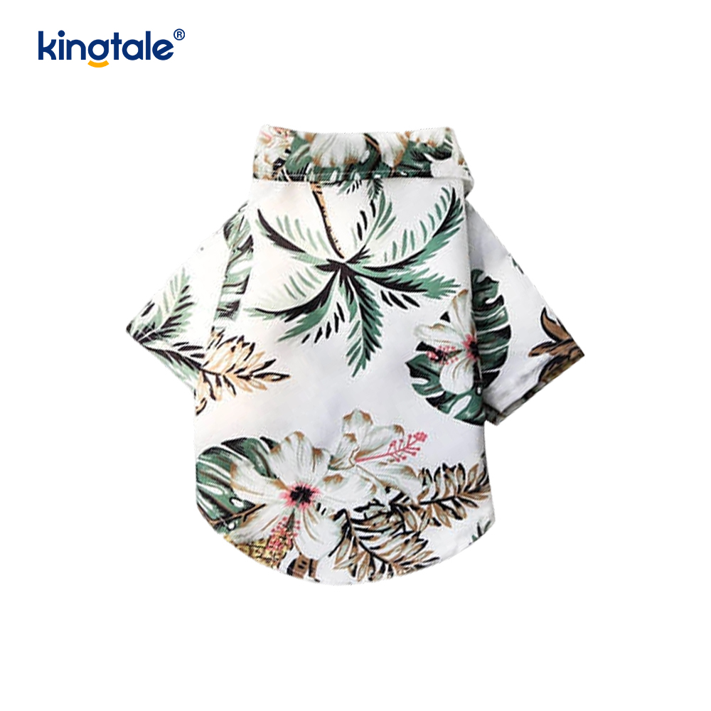 Hawaiian-Style Dog Shirt Breathable Summer Dog Clothing